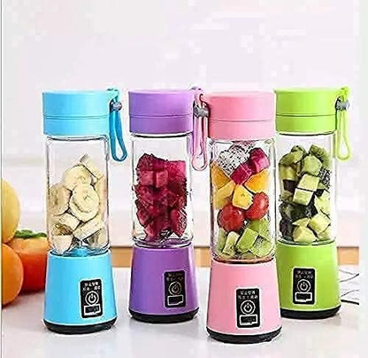 6 Blade Portable Electric Mini USB Bottle Juicer Blender, Rechargeable Hand Juicer, Fruit Juice Maker Portable Blender For Smoothie And Juices(Multi Colour) PACK OF 1