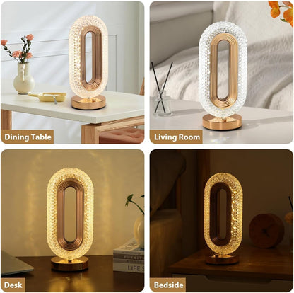 STREET 3D Moon Lamp, 15 cm Diameter, Dimmable LED (Round Crystal Table Lamp)