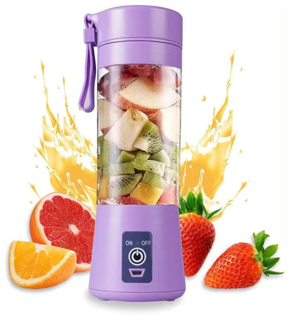 6 Blade Portable Electric Mini USB Bottle Juicer Blender, Rechargeable Hand Juicer, Fruit Juice Maker Portable Blender For Smoothie And Juices(Multi Colour) PACK OF 1